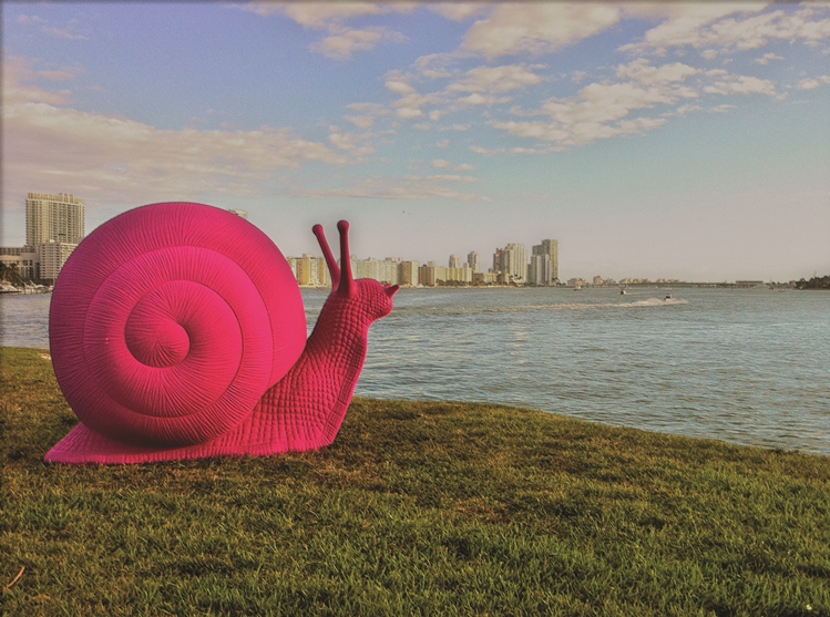 Pink Snail - art basel-photo-by-Ines Hegedus-Garcia