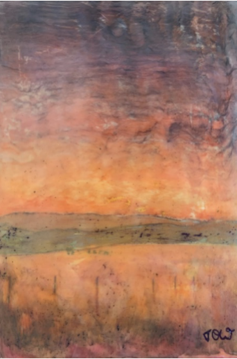 ‘Fire in Our Skies’ Encaustic Original (Triptych), January 2020